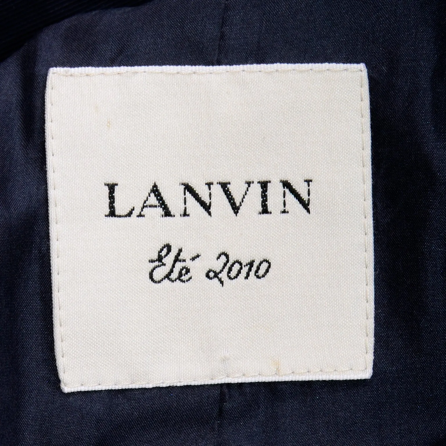 Alber Elbaz Lanvin Midnight Blue Drawstring Balloon Hem Jacket