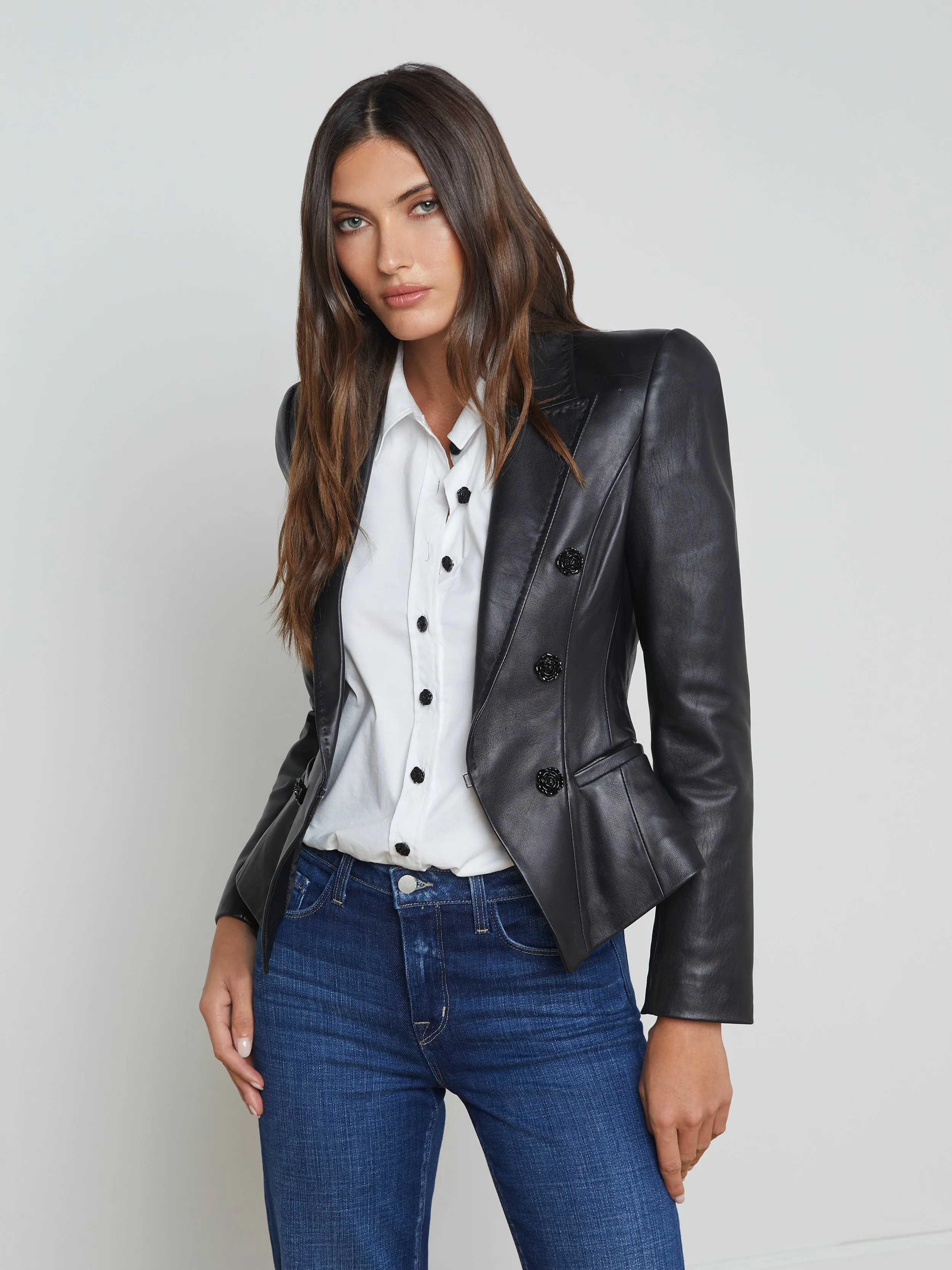 Andalusia Leather Blazer