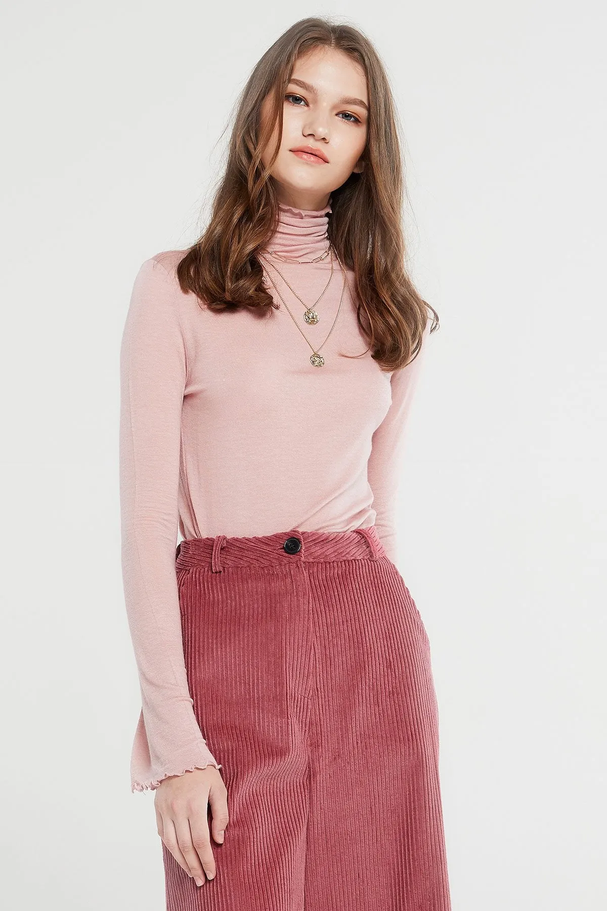 Basic Lightweight Turtleneck Top-4 Colors