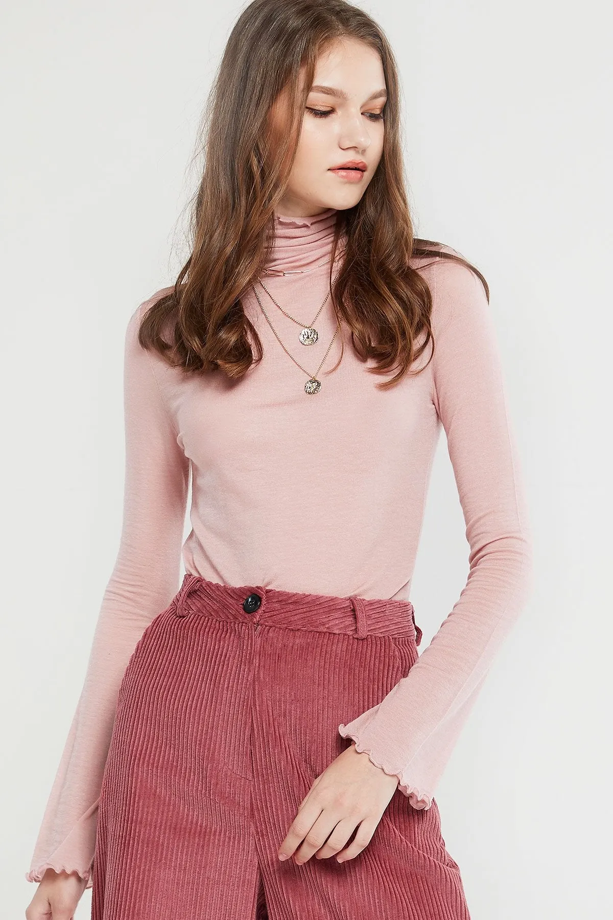 Basic Lightweight Turtleneck Top-4 Colors