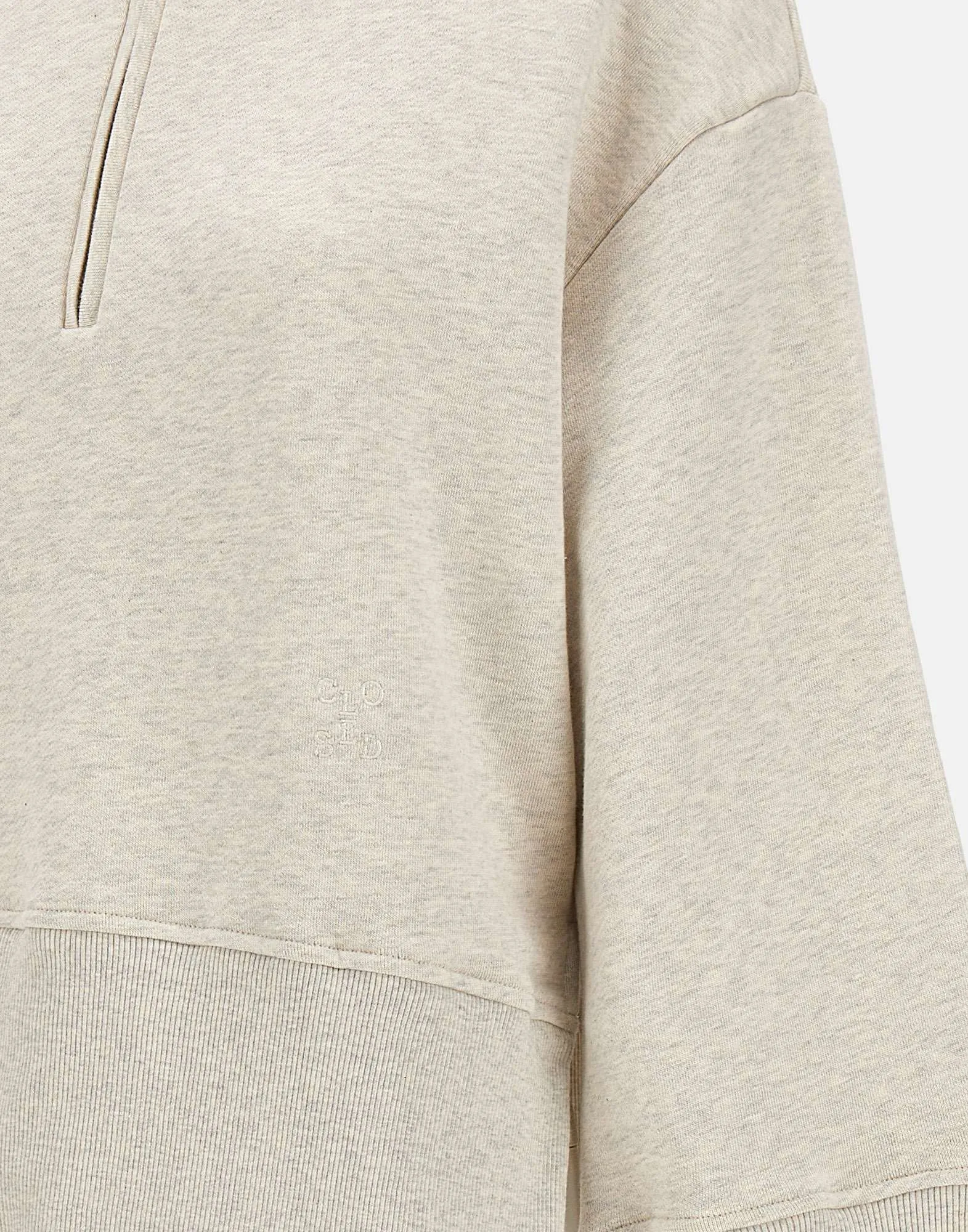 Beige Cotton Viscose Oversized Sweatshirt