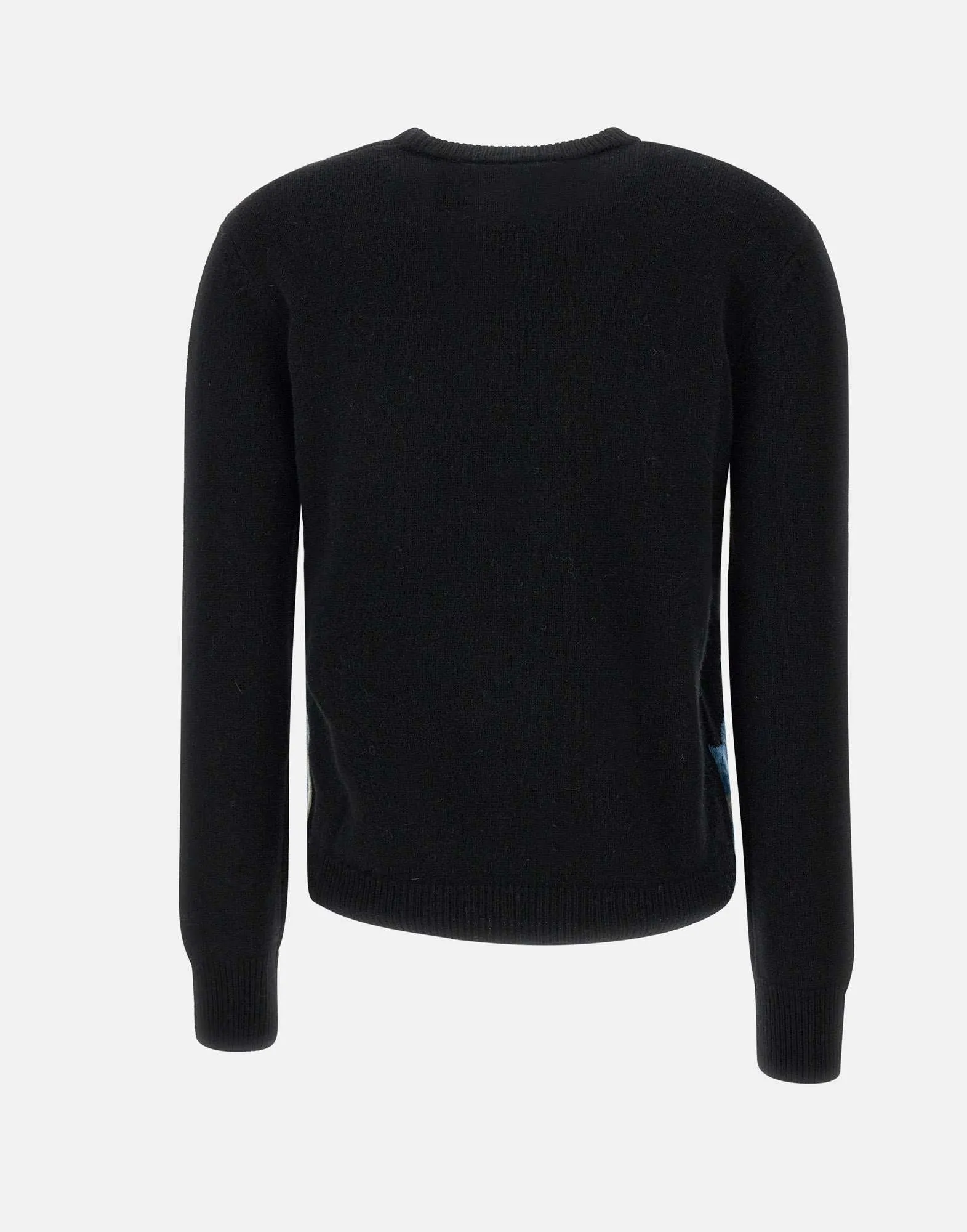 Black Wool and Cashmere Sweater with Embroidery