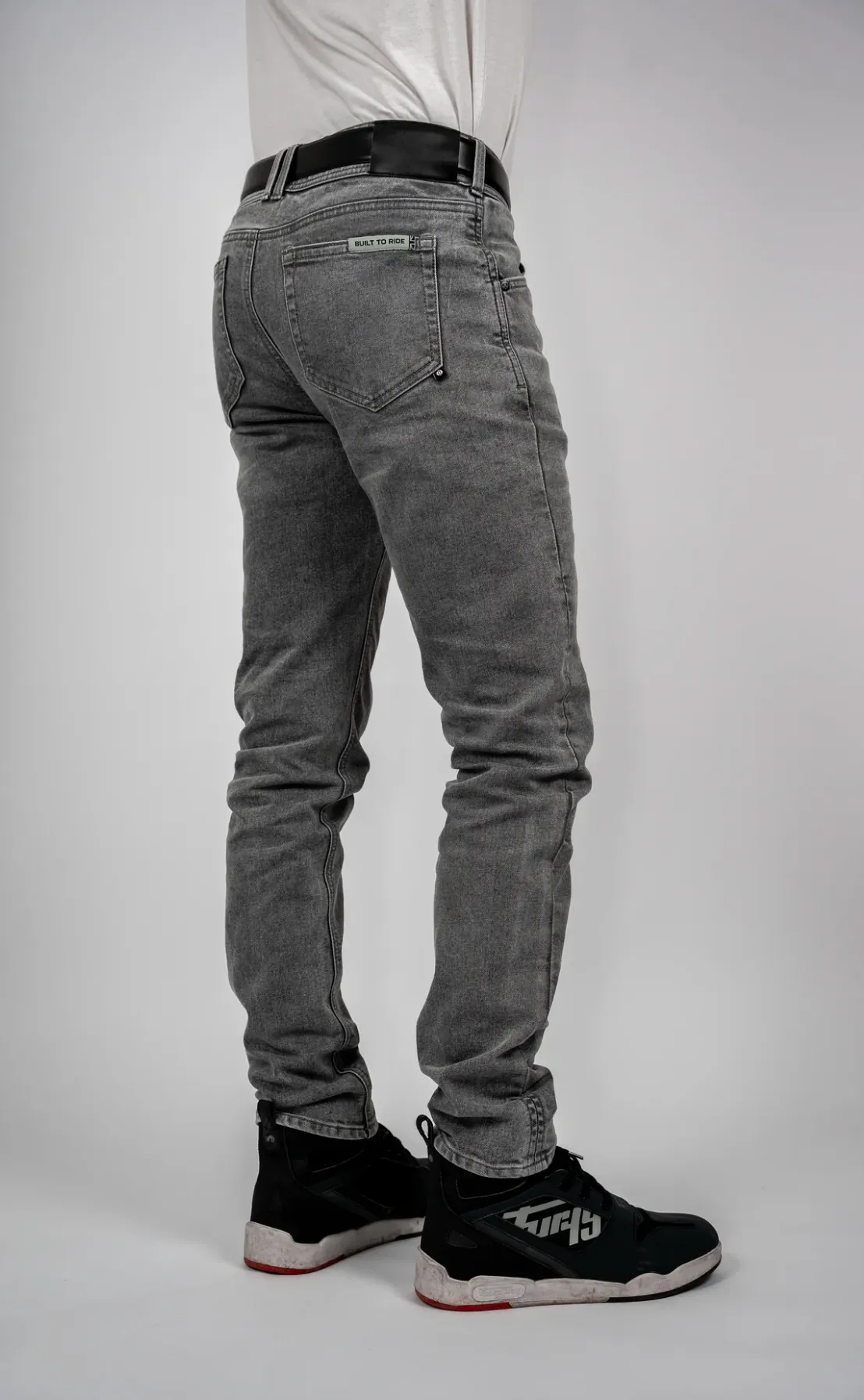 Bull-It Mens Mastiff Grey Slim Fit AA Armoured Riding Jeans