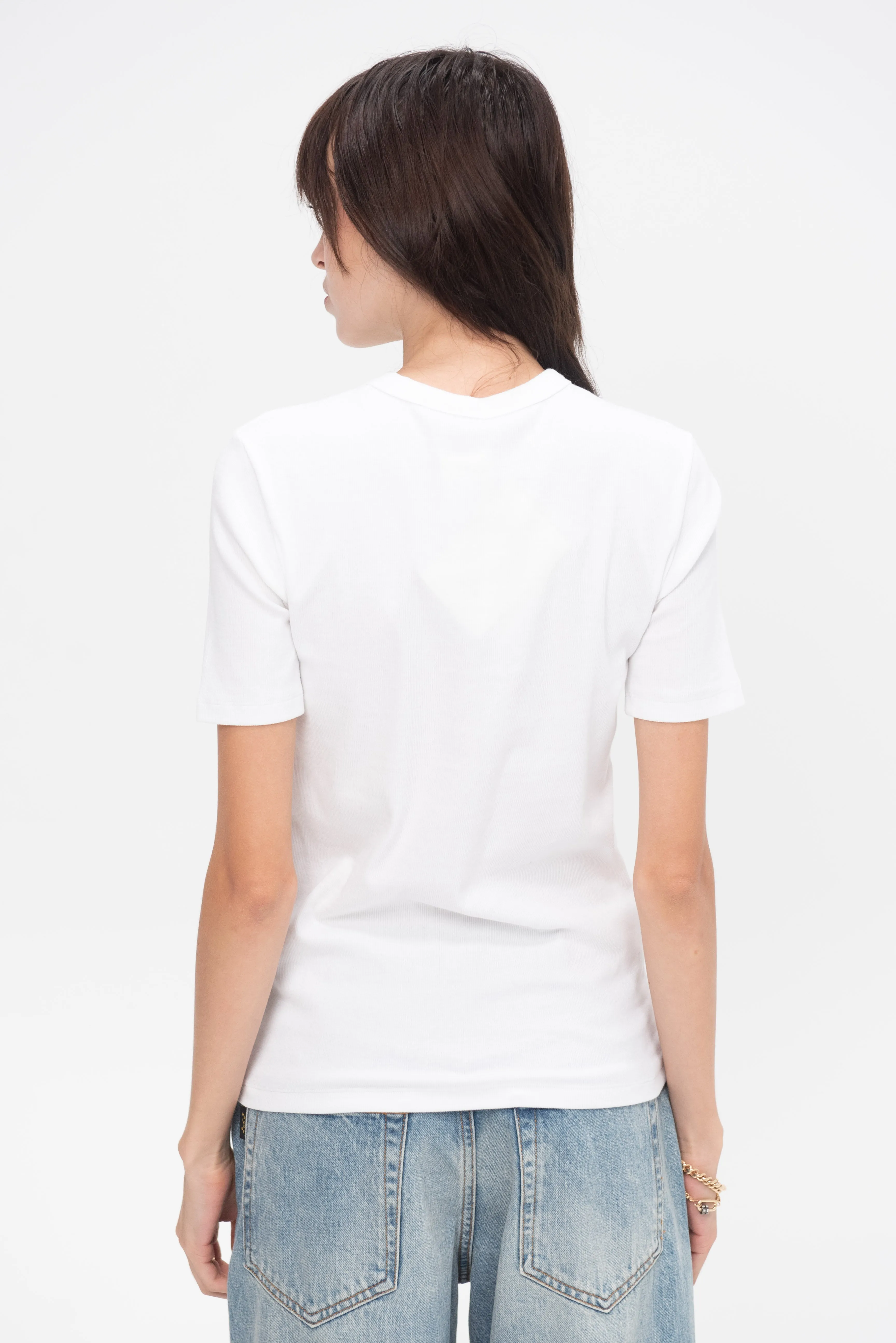 Classic Rib Tee, White