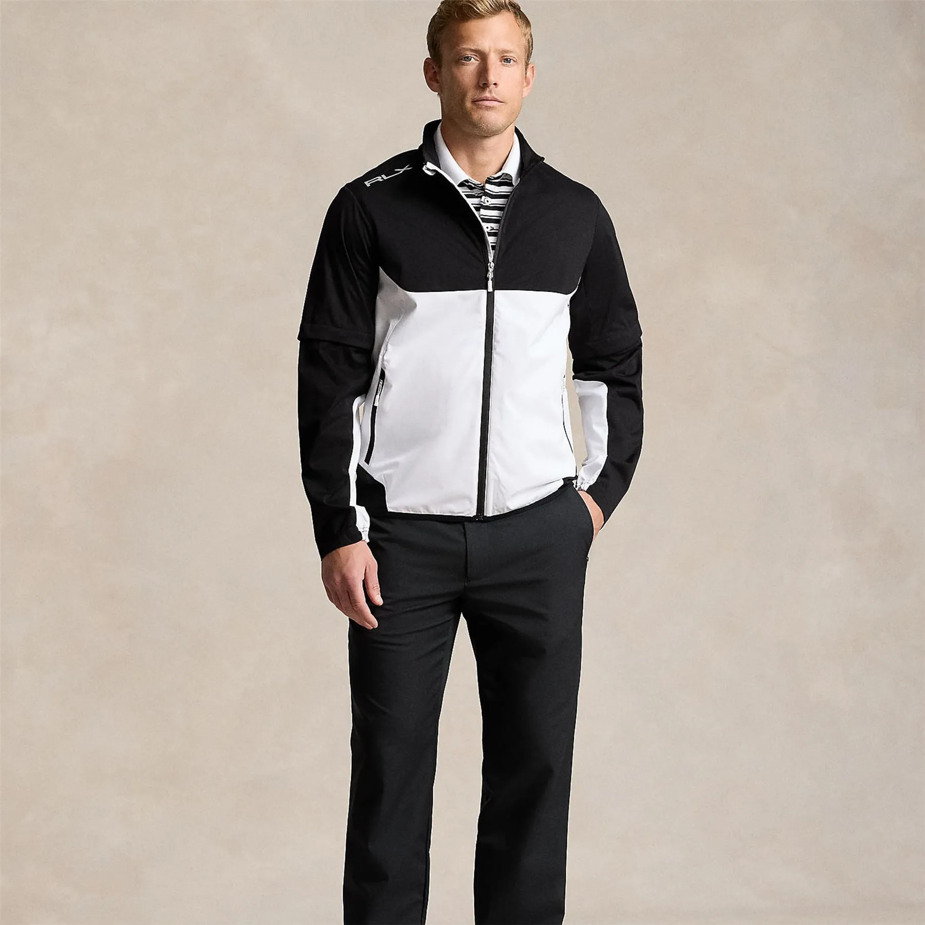 Convertible Water-Repellent Jacket Polo Black Multi - SS24