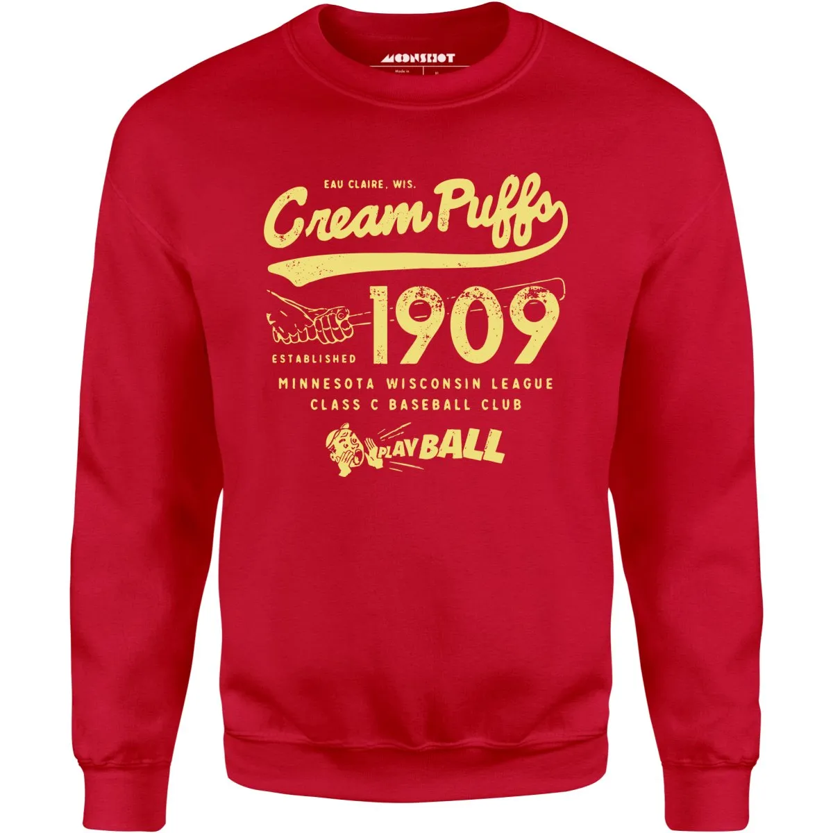 Eau Claire Cream Puffs - Wisconsin - Vintage Defunct Baseball Teams - Unisex Sweatshirt