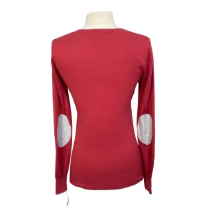 Essex Classics 'Trey' Quarter-Zip Sweater in Bordeaux - Women's XS