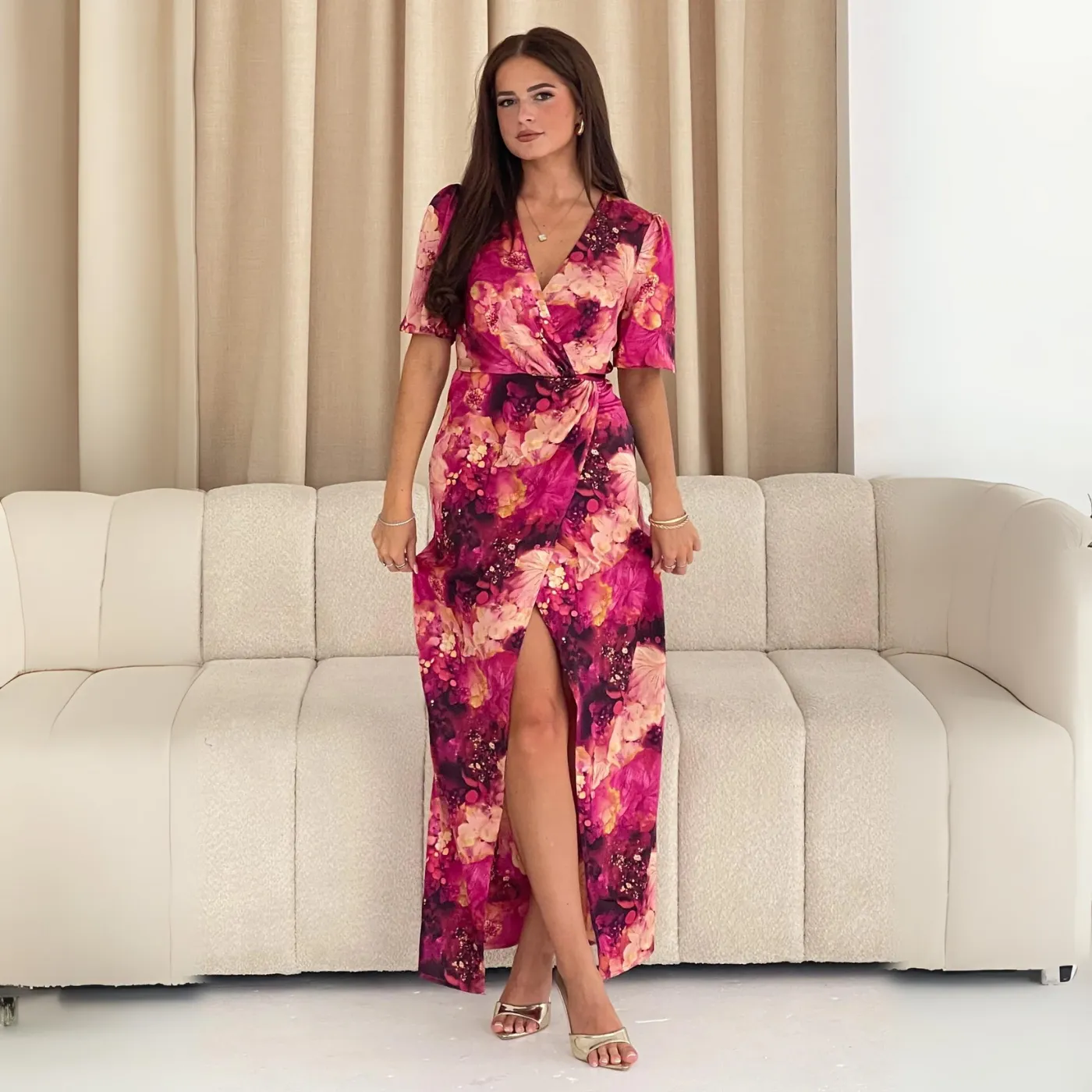 Girl In Mind Genevieve Maxi Dress | Pink Floral