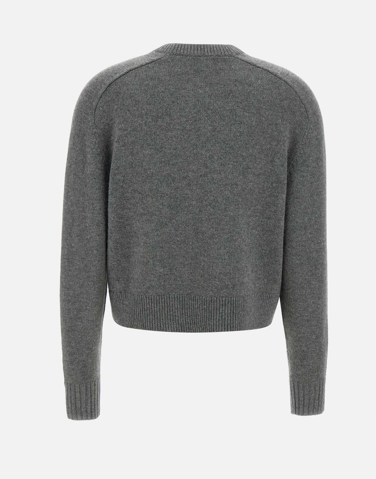 Grey Cashmere Long Sleeve Sweater