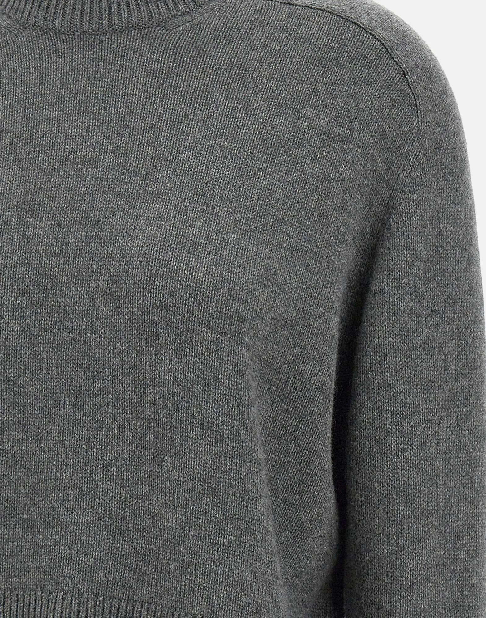 Grey Cashmere Long Sleeve Sweater