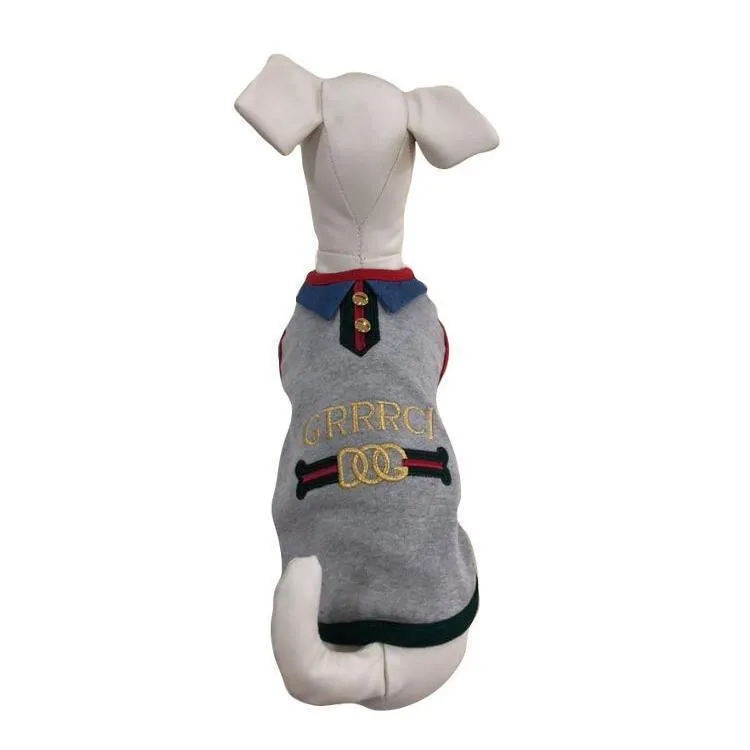 GRRRCI Classic Dog Tank Light Grey