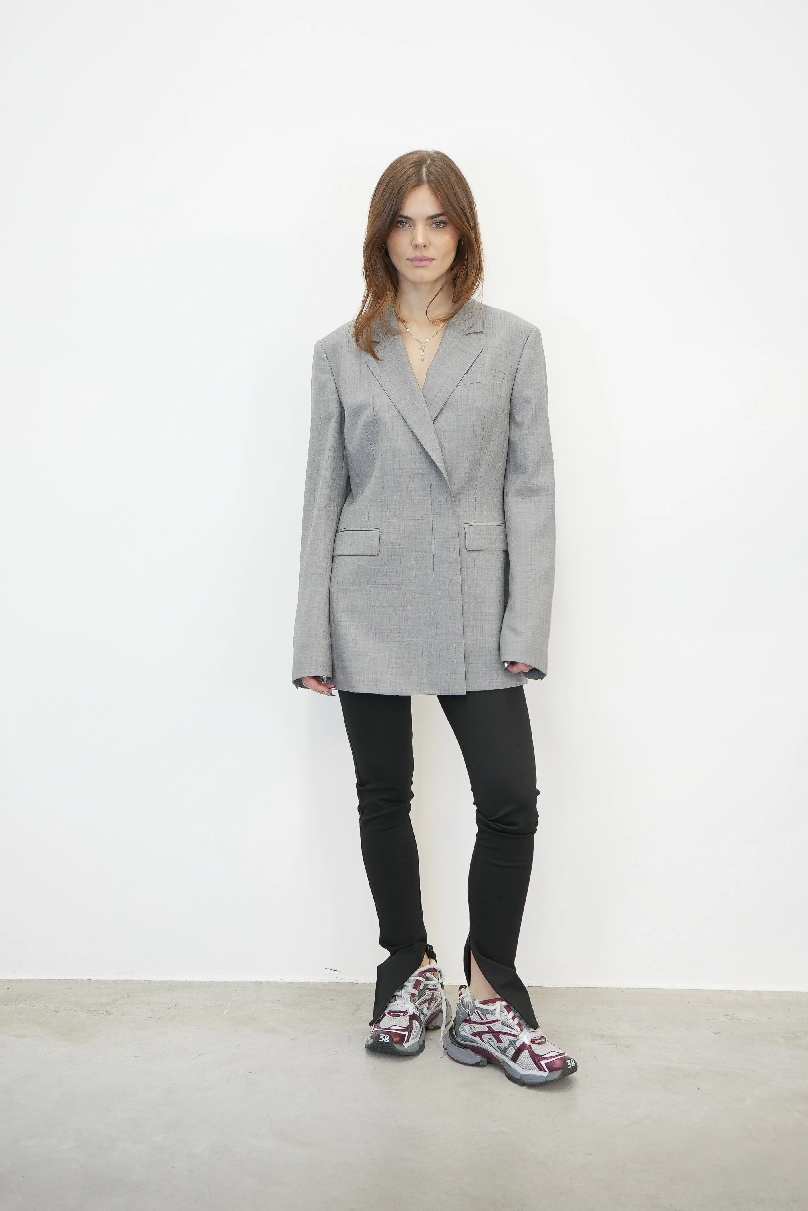 HENDRIX BLAZER IN GREY MELANGE