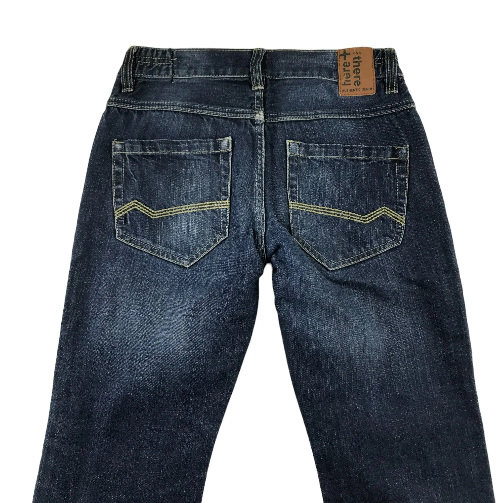 Here   There jeans 10-11 years dark blue straight leg cotton