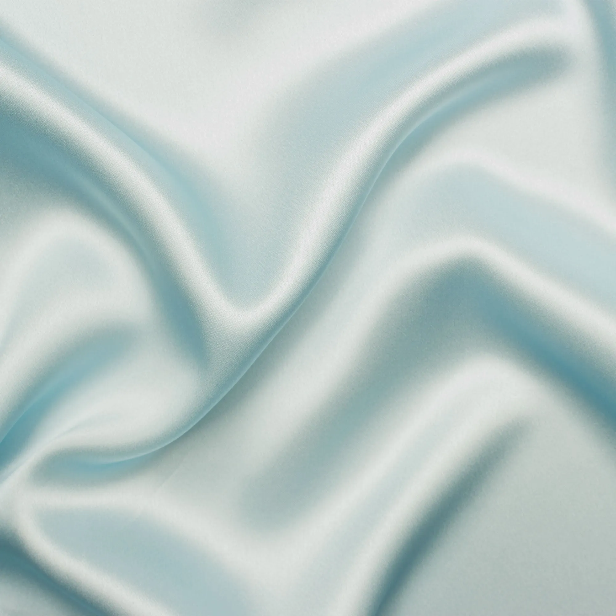 Ice Blue Silk Satin