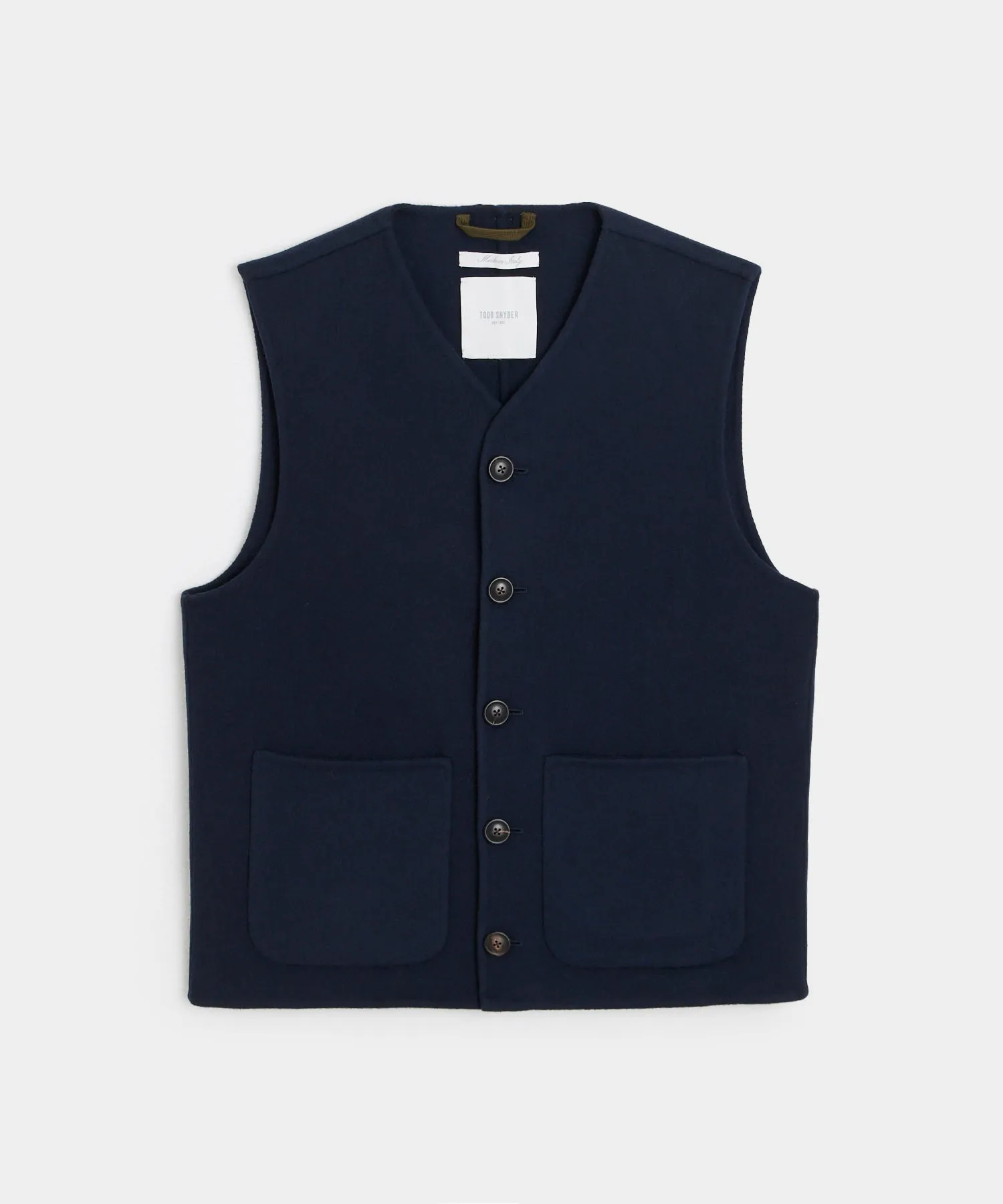 Italian Cashmere Vest in Navy