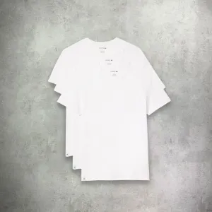 Lacoste 3 Pack Crew T-Shirt  White