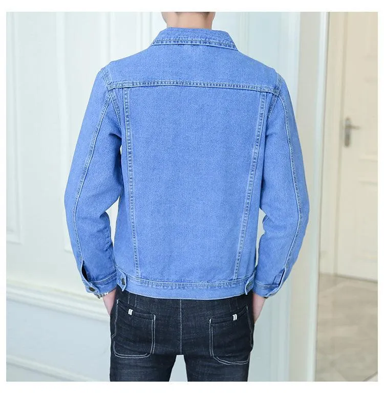 Lapel Denim Jacket Men