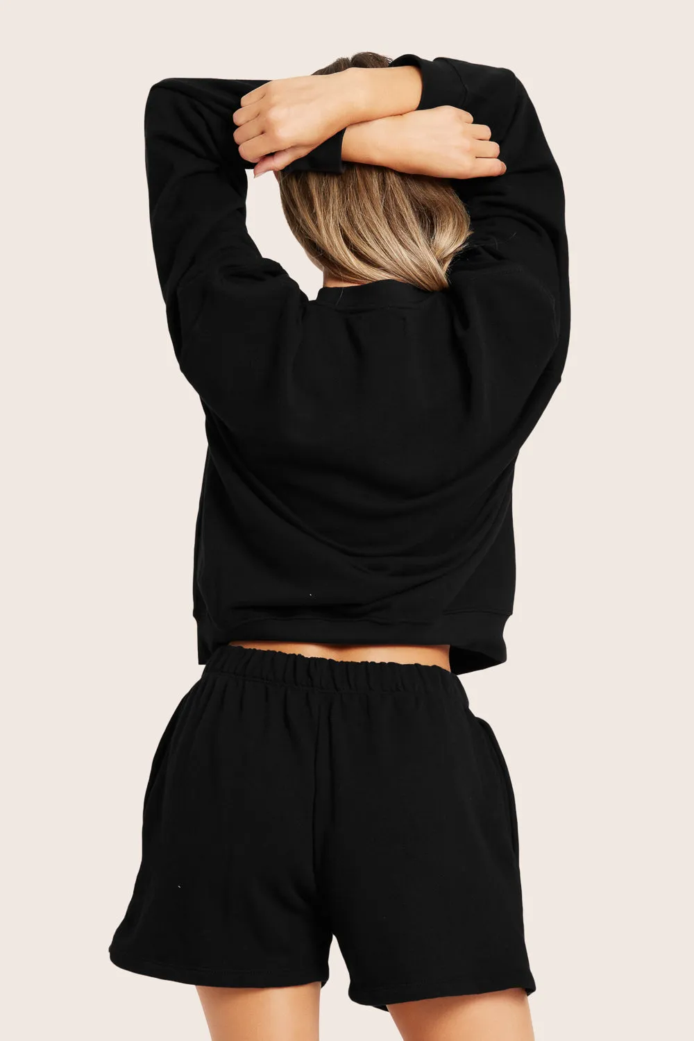 LIGHTWEIGHT SWEATS CLASSIC CREWNECK - ONYX