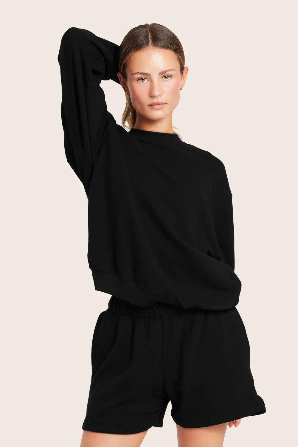 LIGHTWEIGHT SWEATS CLASSIC CREWNECK - ONYX