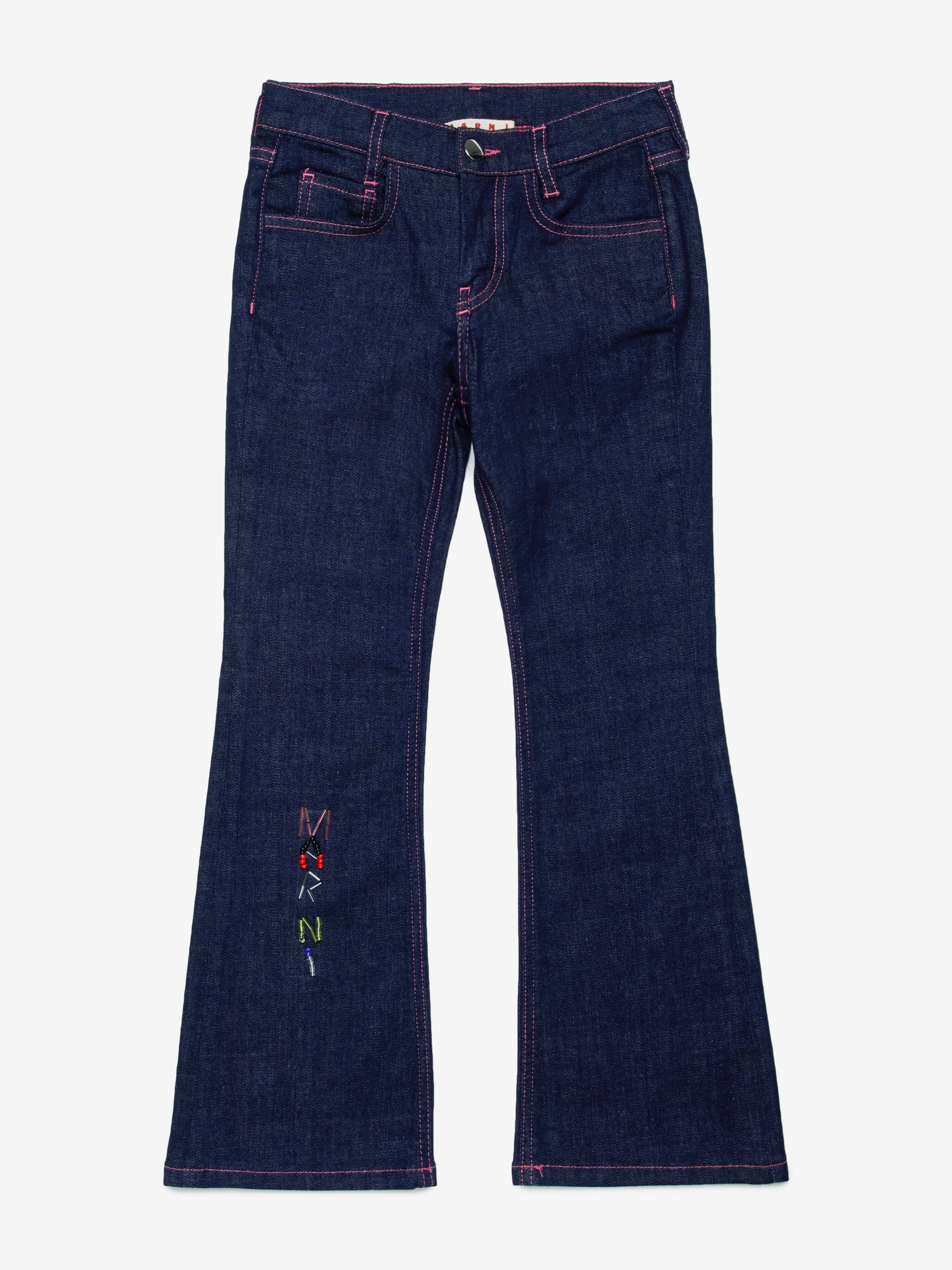 MARNI Girls Flared Jeans in Blue