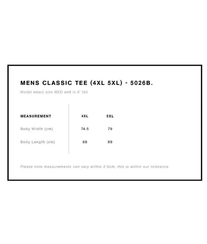 Mens Classic Tee (4XL 5XL)