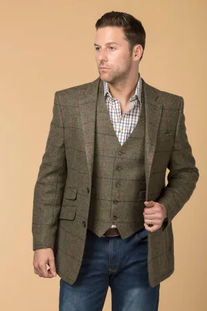 Men's Dark Brown Tweed Blazer - Fairfax