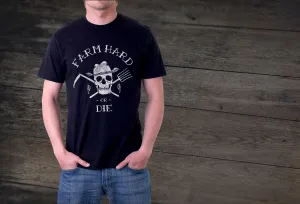 Men's Farm Hard or Die T-Shirt - Black