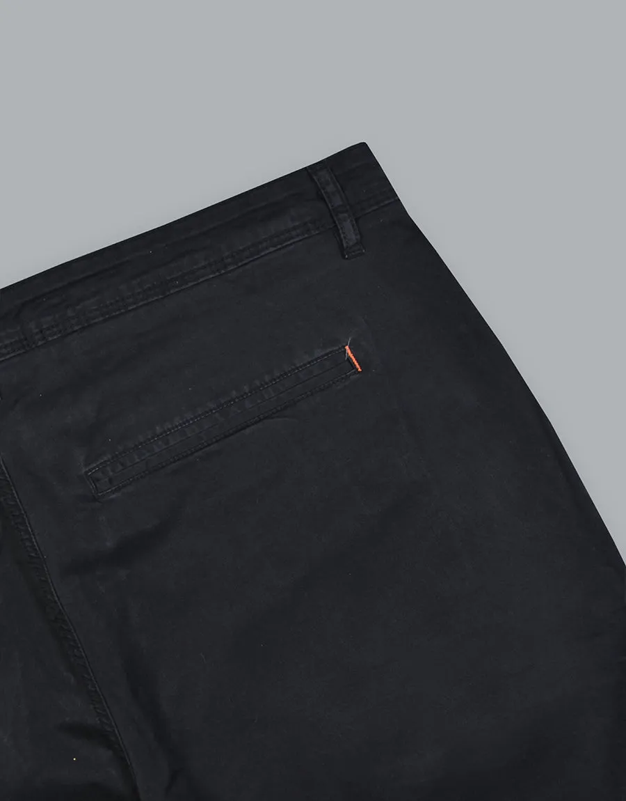 Men's Regular Fit Cotton Pant - Black