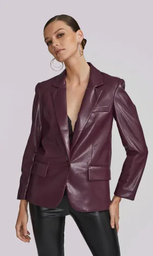 Milan Vegan Leather Blazer