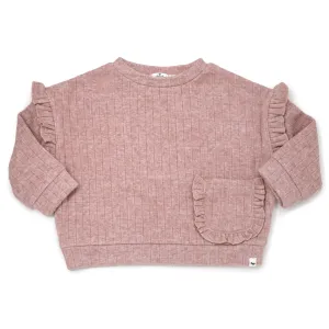 oh baby! Wide Rib Sweater Knit Millie Slouch - Blush