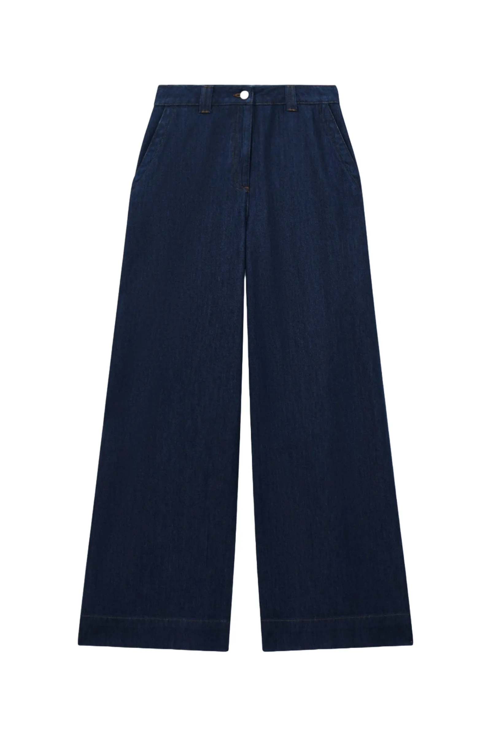 Olivia Wide Leg Contrast Stitch Jeans