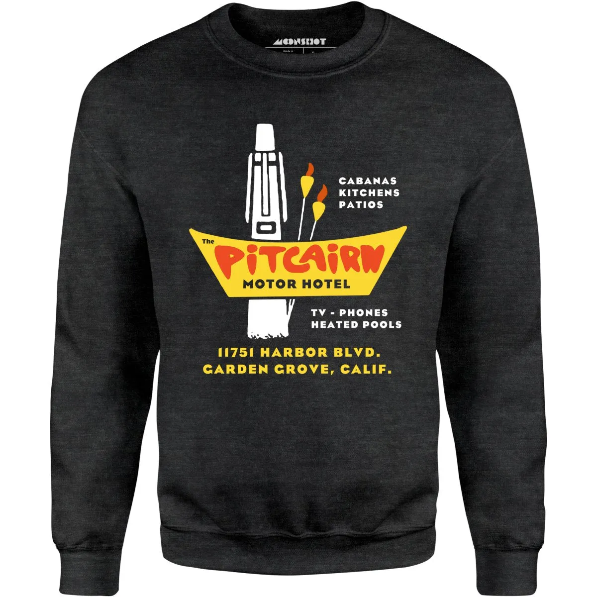 Pitcairn Motor Hotel - Garden Grove, CA - Vintage Hotel - Unisex Sweatshirt