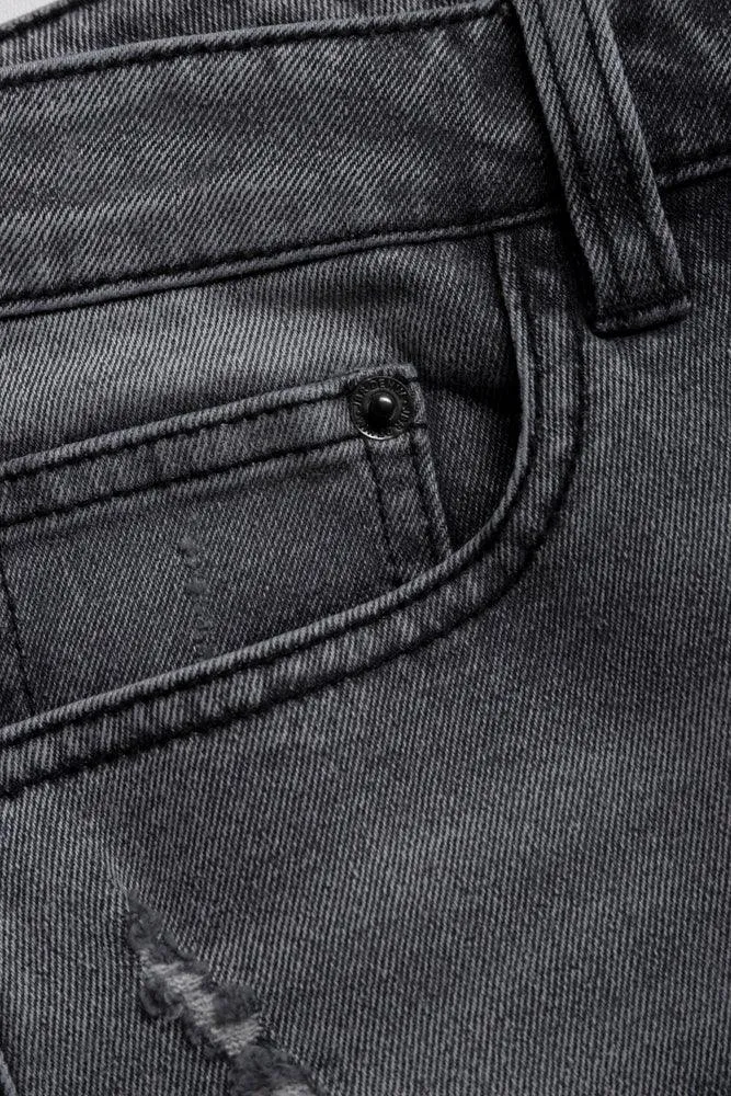 Rip And Repair Denim Jeans Grey