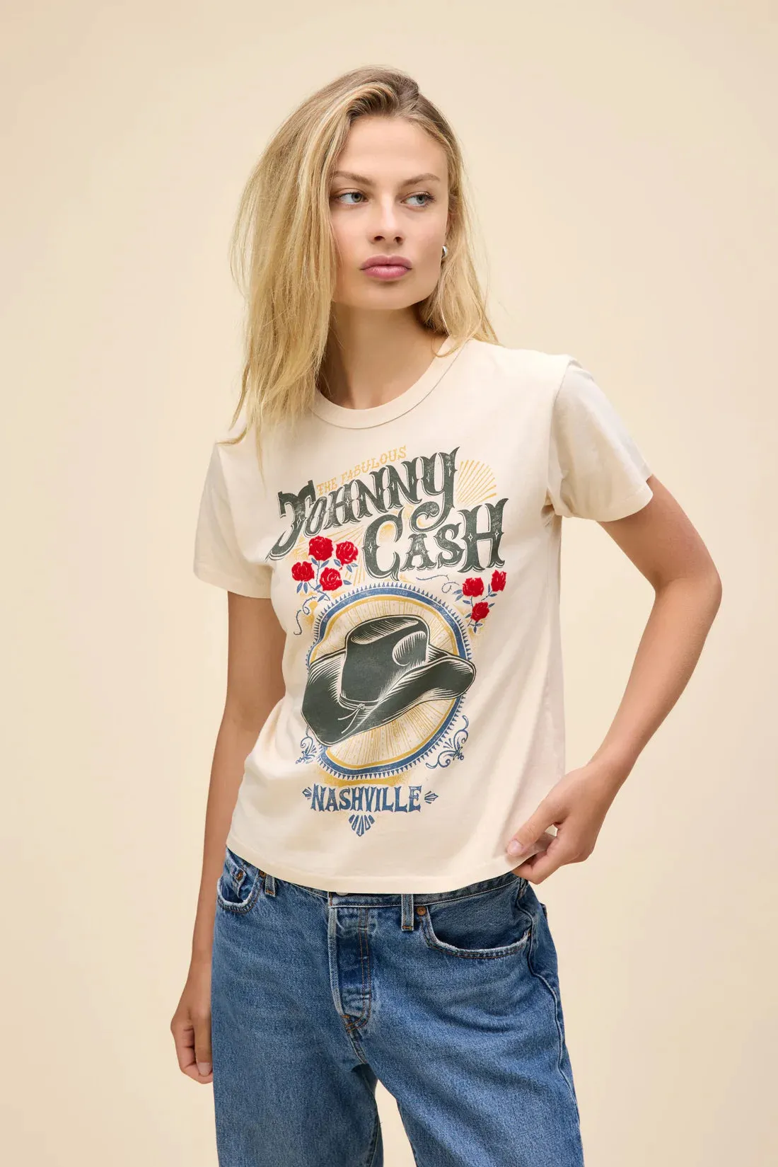 Sand Johnny Cash Tee