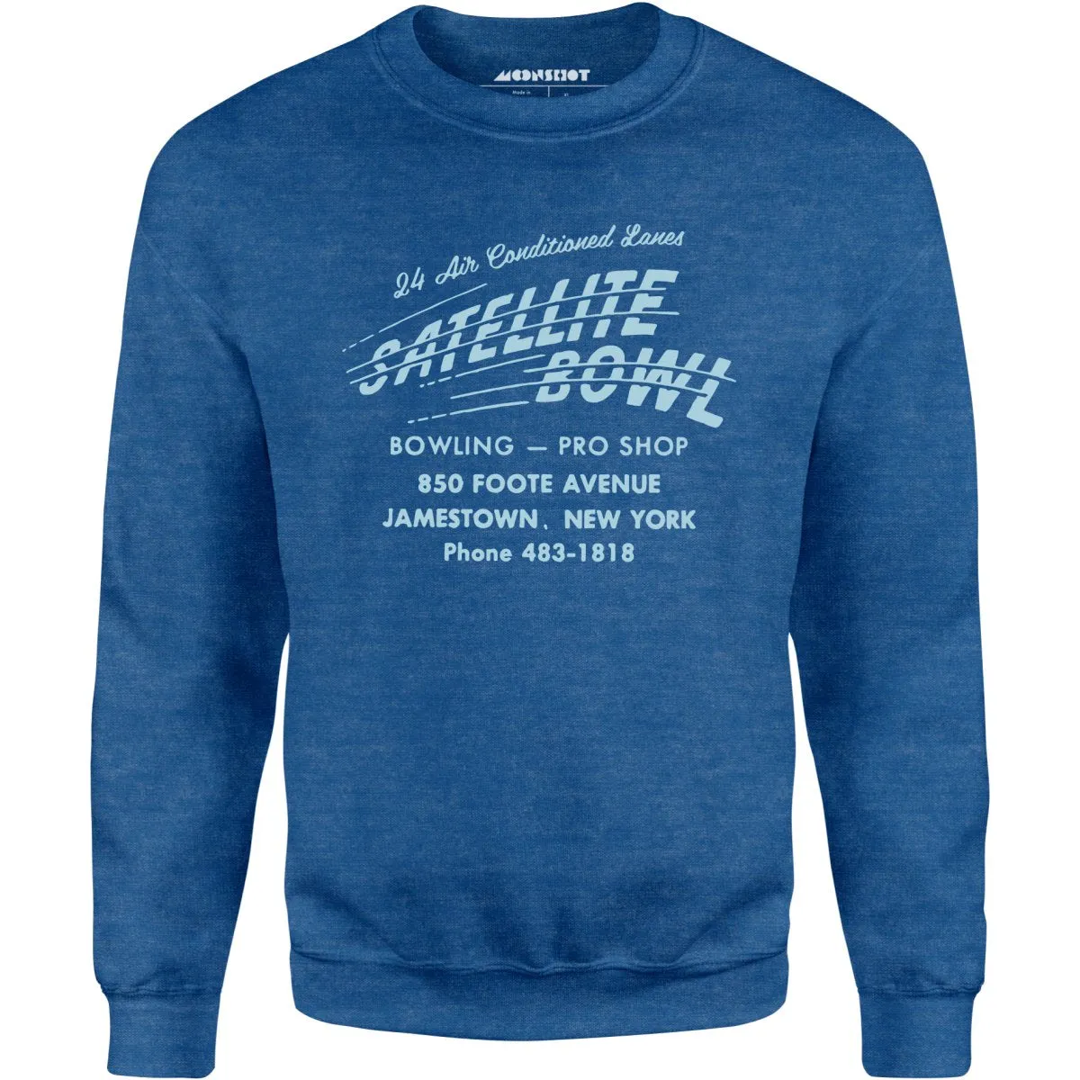 Satellite Bowl - Jamestown, NY - Vintage Bowling Alley - Unisex Sweatshirt