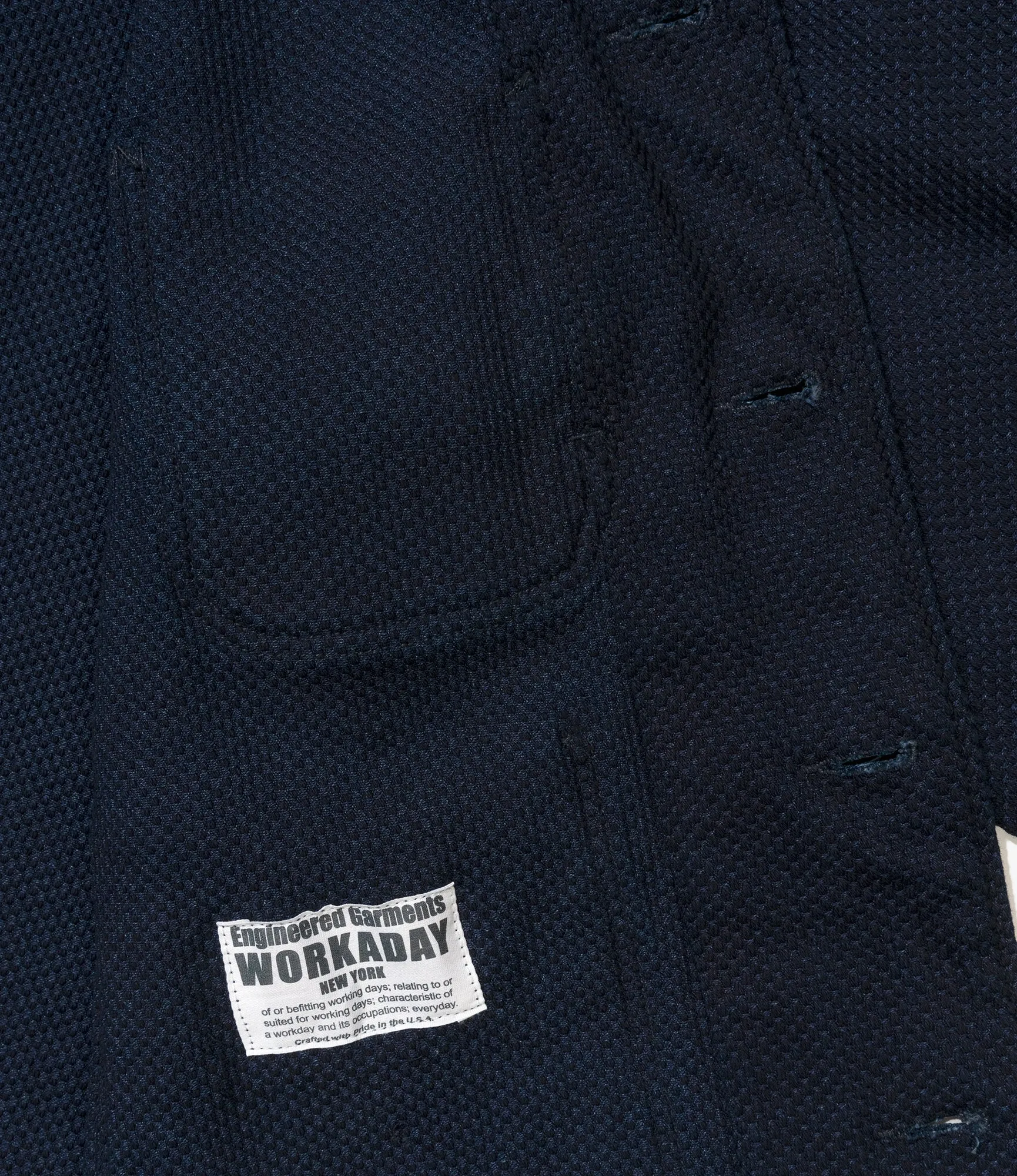 Short Engineer Jacket – Navy Heavy Basketweave