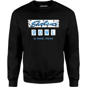 Skylanes Bowl - El Paso, TX - Vintage Bowling Alley - Unisex Sweatshirt