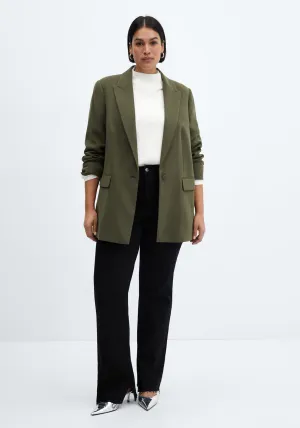 Structured lapels blazer - Khaki