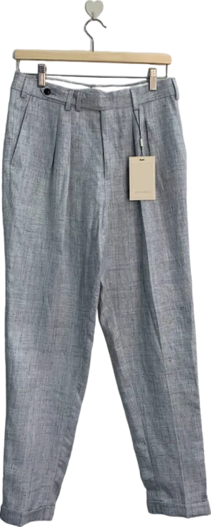 Suitsupply Light Grey Blake Double Pleat Trousers EU 44 UK 28