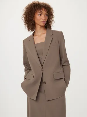 The Relaxed 2-Button Blazer in Dark Taupe