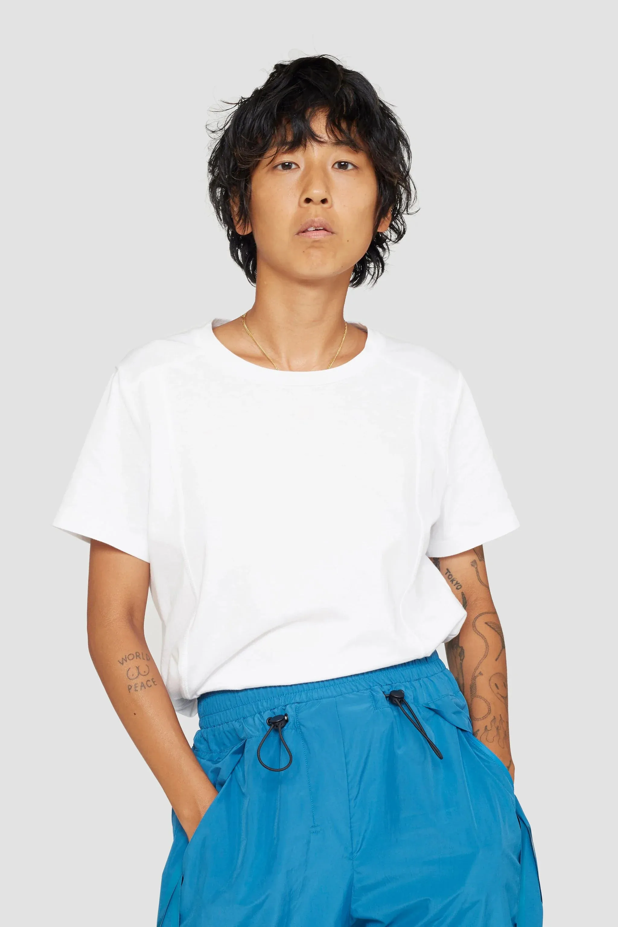 Track-Less Cropped Track Pants