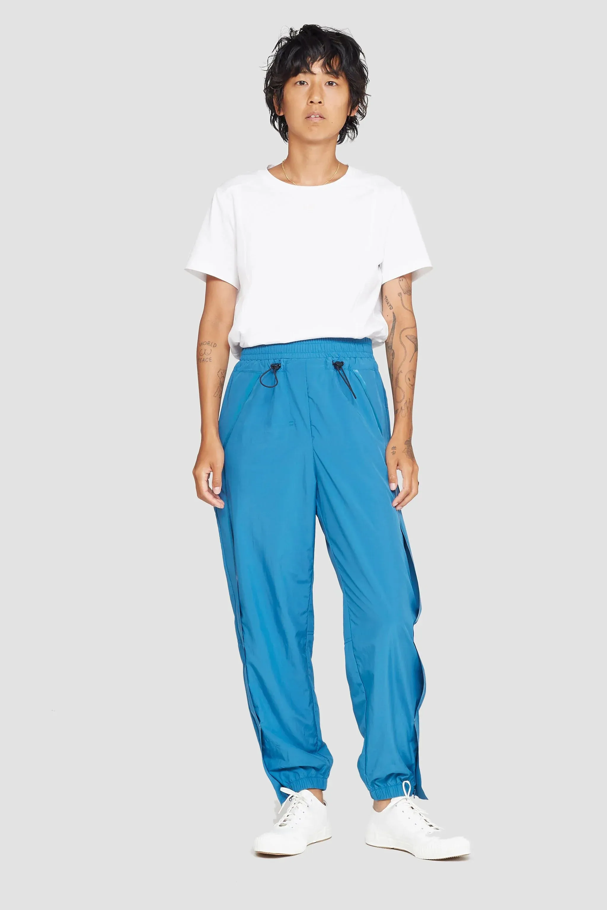 Track-Less Cropped Track Pants