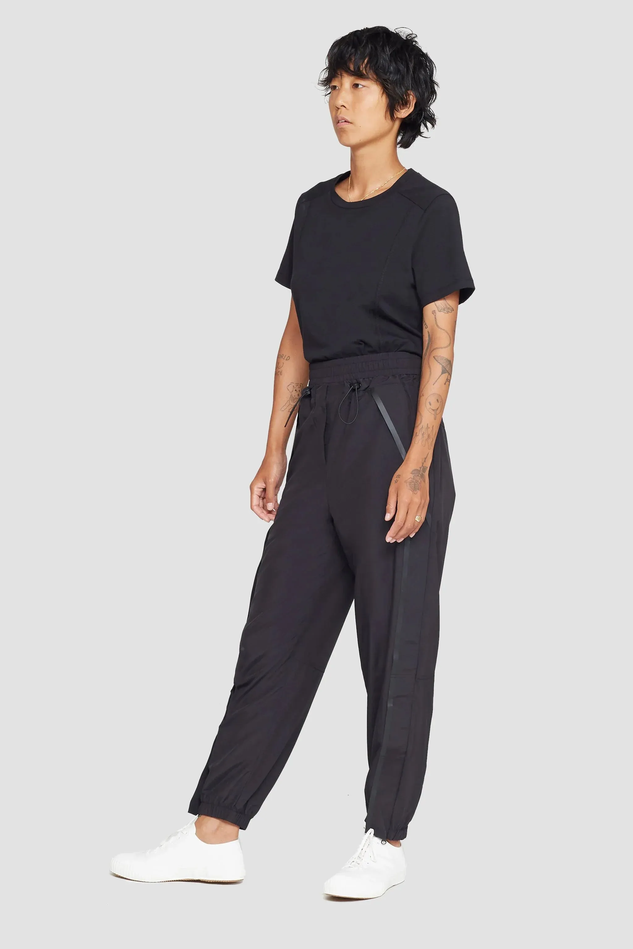 Track-Less Cropped Track Pants