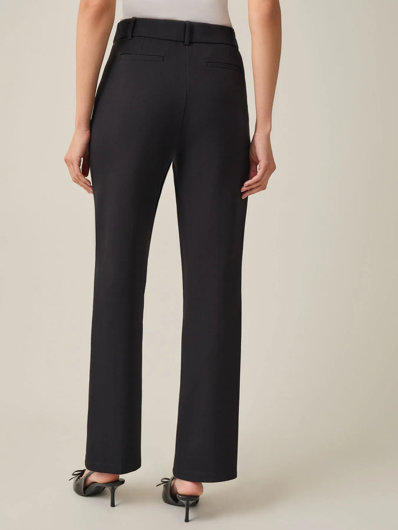 Unlined Pull-On Trousers, NYC Compression