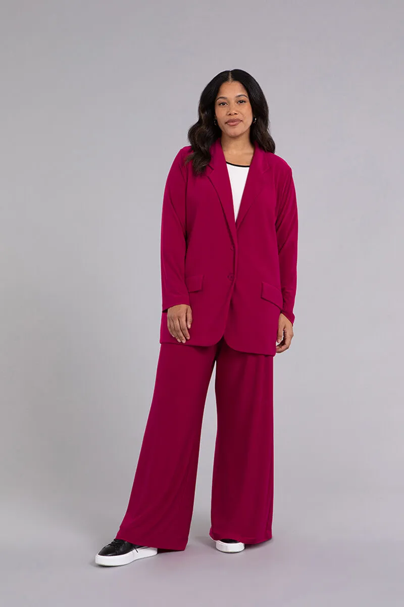 Wide Leg Trouser | Magenta