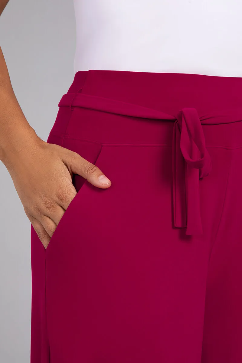 Wide Leg Trouser | Magenta